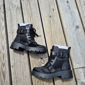 UGG Black Rugged Sole Boots